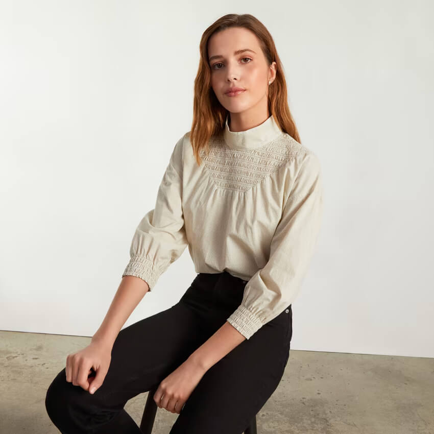 The Funnel-Neck Smock Top