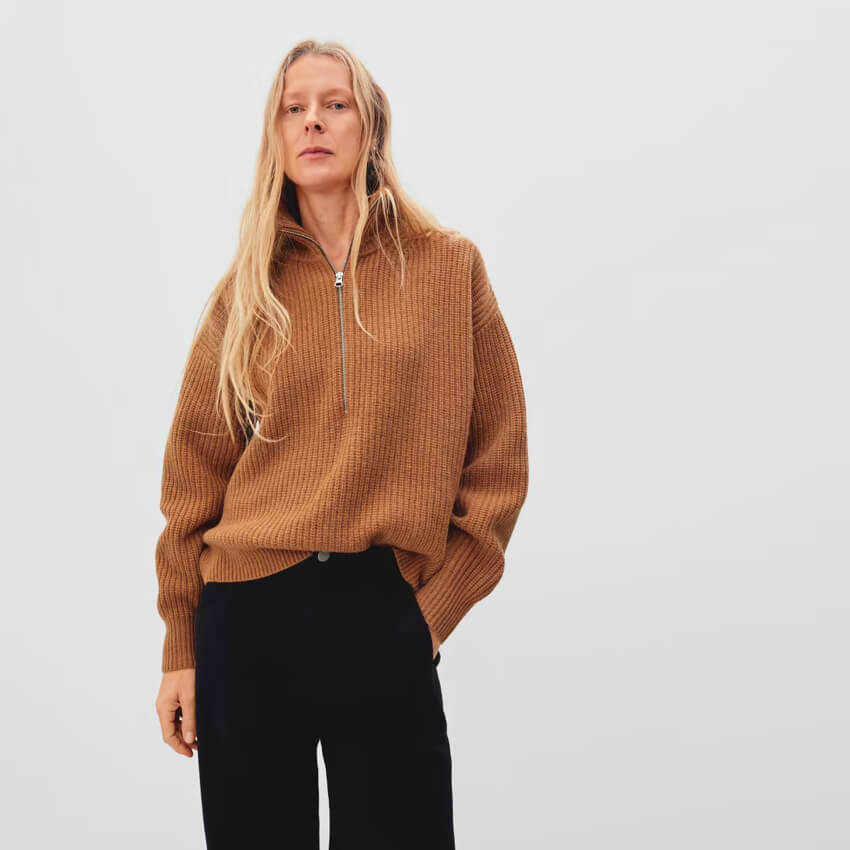 The Felted Merino Half-Zip Sweater